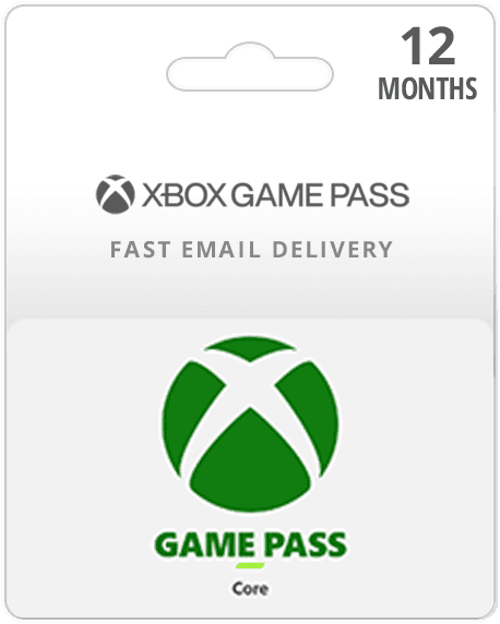 12 Month Xbox Game Pass Core Membership Card (Email Delivery)