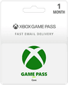 1 Month Xbox Game Pass Core Membership Card (Email Delivery)