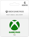 6 Month Xbox Game Pass Core Membership Card (Email Delivery)